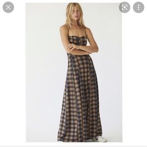 Free People Hold Me Tight Jumpsuit Gingham